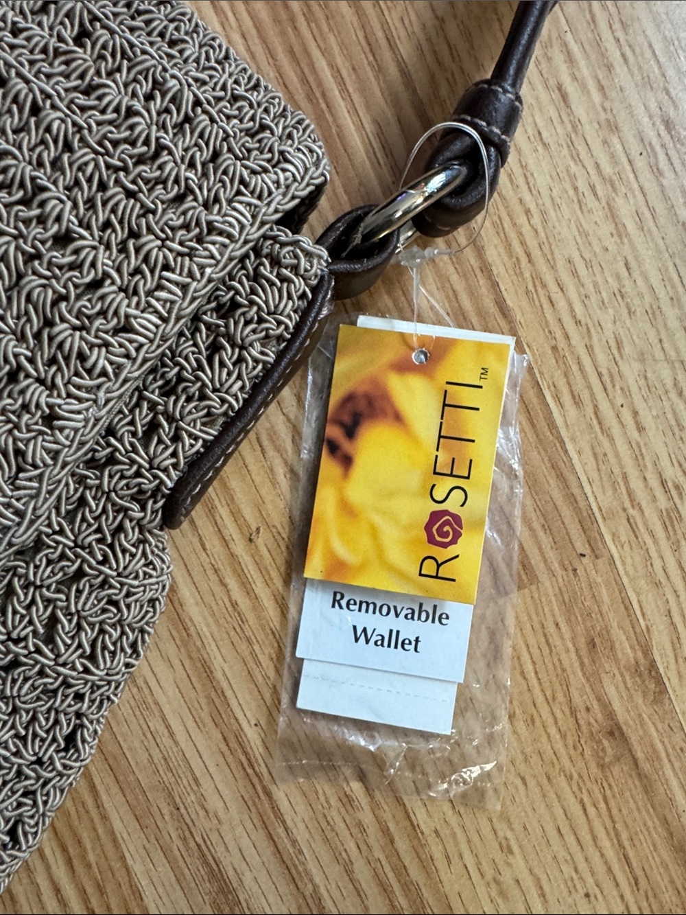 Rosetti Brown Crochet Shoulder Bag with Matching Wallet 🔅 - Picture 2 of 9
